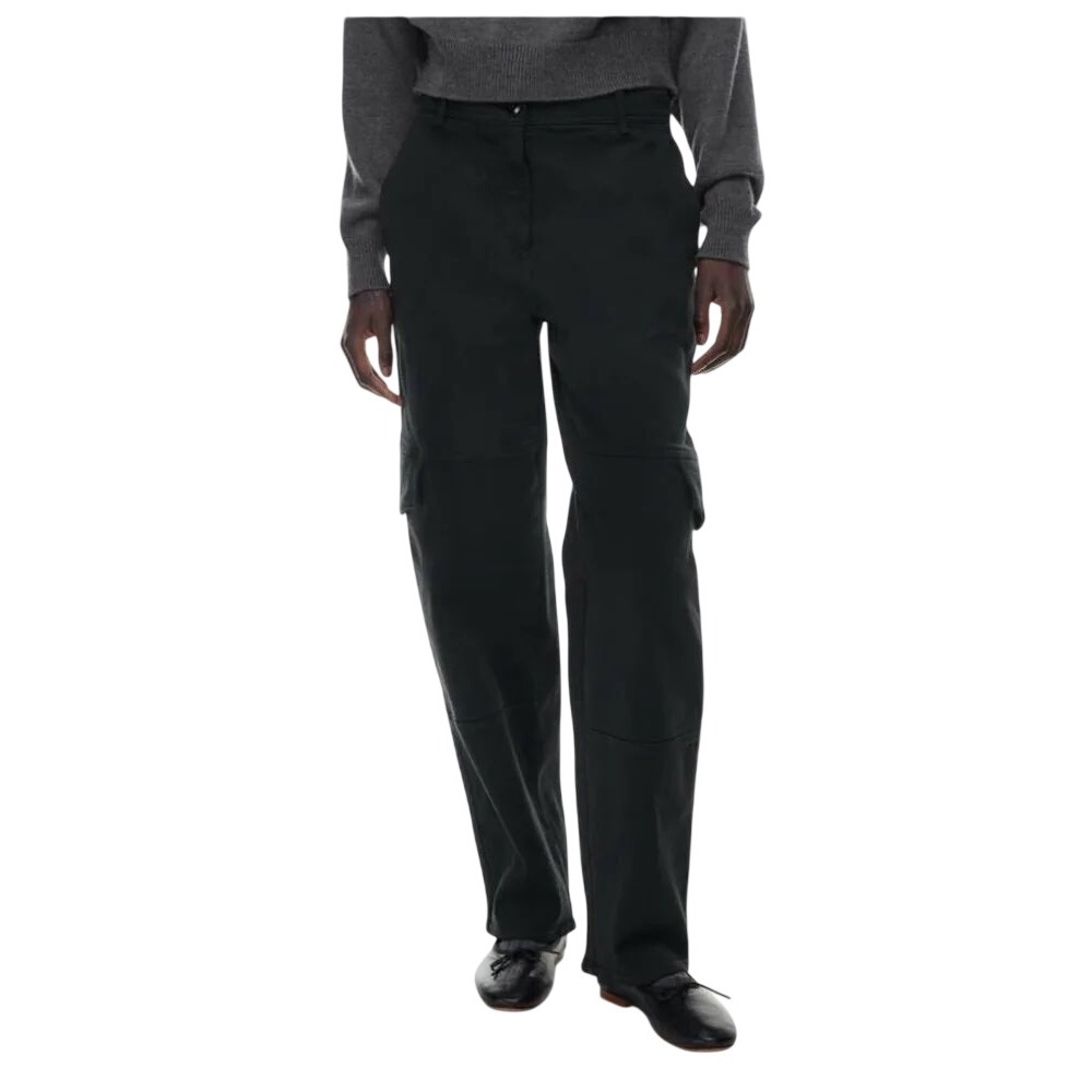 Wilfred Free Aritzia Black High Waisted Cargo Straight Leg Pants Womens Size 6